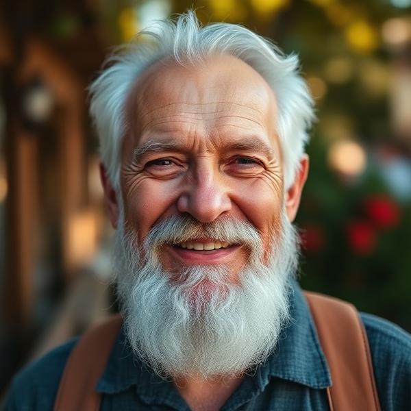 Portrait souriant de Henri, 78 ans